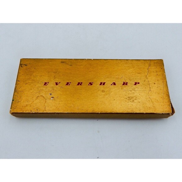 Eversharp Black Ballpoint Pen And Pencil Set With Original Box Gold Accent - Picture 2 of 5